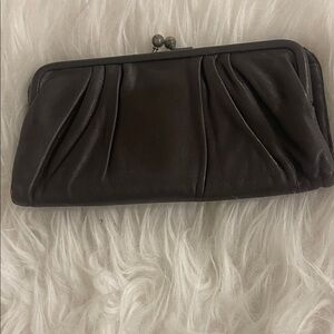 Damier vintage Elegant Black Leather Clutch